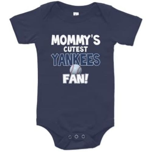 NanyCrafts Baby's Mommy's Cutest Yankees Fan Bodysuit, Baby Yankees Fan
