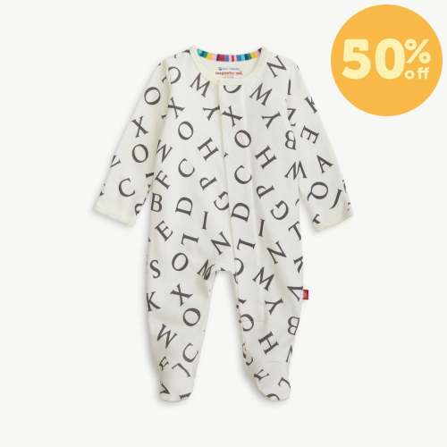 love letters organic cotton magnetic parent favorite footie – Magnetic Me