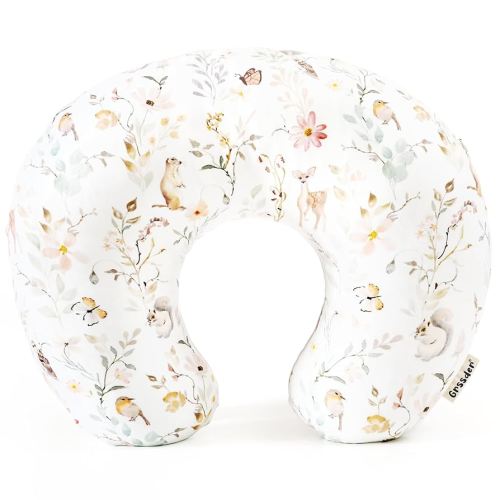GRSSDER Nursing Pillow Cover, Stretchy Soft Minky Fabric Covers, Fit Most Nursing Support Pillows for Breastfeeding, Comfortable Safe Pillow Cover, Beautiful Stylish Pattern