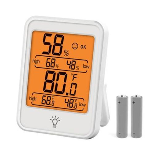 EAGLE PEAK Digital Hygrometer Thermometer Humidity Gauge with Backlight Display with Temperature Humidity Monitor, 1 Pack