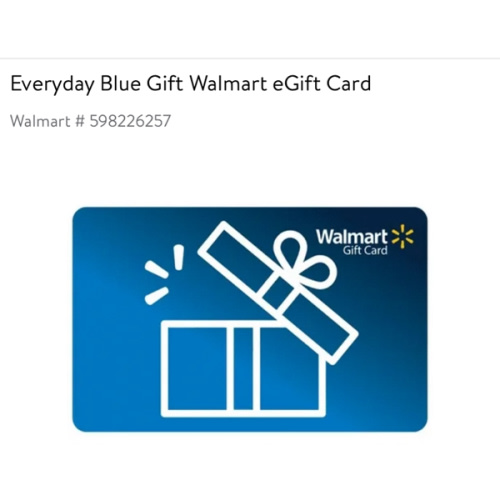Walmart e-gift card