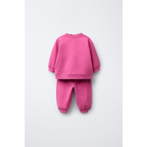 SWEATSHIRT AND JOGGER PANTS SET - Mid-pink | ZARA United States