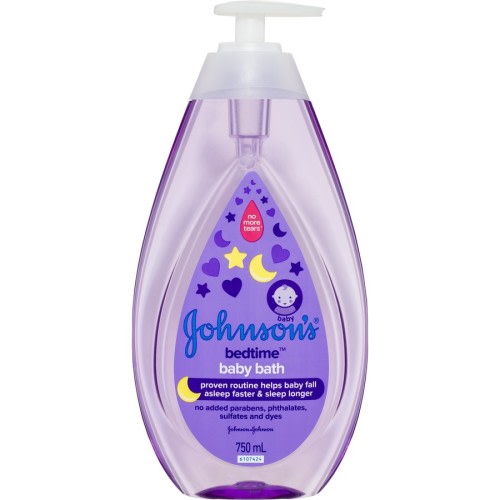 Johnson&apos;s Bedtime Gentle Calming Jasmine &amp; Lily Scented Tear-Free Baby Bath 750mL