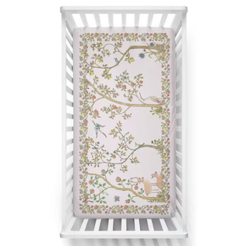 Atelier Choux Paris Baby Satin In Bloom Fitted Crib Sheet | Dillard's