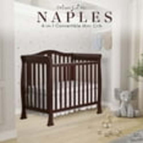 Dream On Me Naples 4-in-1 Convertible Mini Crib, Espresso