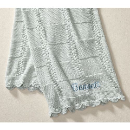 Patchwork Organic Cotton Knit Baby Blanket