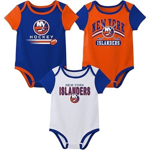 Outerstuff NHL Teams Newborn Baby and Infant Short Sleeve Bodysuit Variety 3-Pack (0-18m)