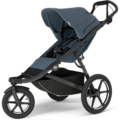 Thule Urban Glide 3 Poussette tout terrain pour enfant, système de suspension, pneus remplis d'air, siège droit avec inclinaison réglable et jambes intégrées