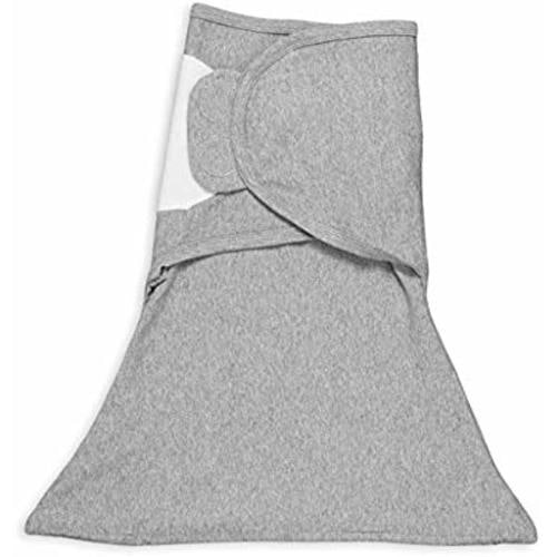 SleepingBaby Zippy Swaddle - Baby Swaddle Blanket with Bottom Zipper, Cozy Baby Swaddle Wrap and Baby Sleep Sack (Small/Medium, Heather Grey)