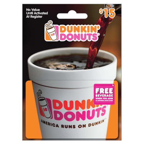 Dunkin Donuts $15 Gift Card