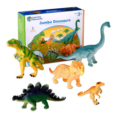 Learning Resources Jumbo Dinosaurs Toddler Outdoor Toys Plastic Animal Figurines Ages 3 and Up
