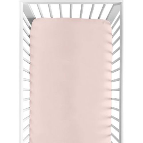 Sweet Jojo Designs Girl Baby Fitted Crib Sheet Desert Sun Collection Solid Blush Pink