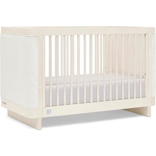 Delta Children babyGap Callie 4-in-1 Upholstered Crib - Greenguard Gold Certified, Antique White/White Boucle