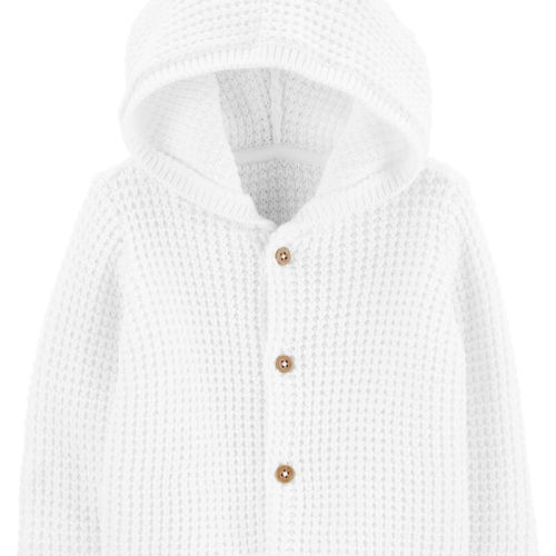 White Baby Hooded Cardigan | Carter’s Oshkosh Canada