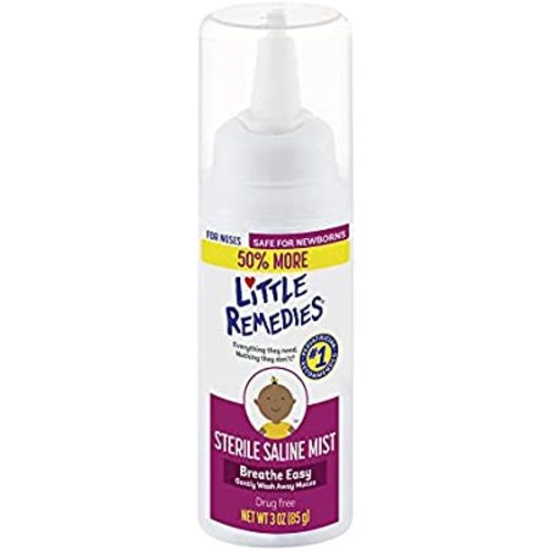Little Remedies Sterile Saline Nasal Mist, Safe for Newborns, 3 oz