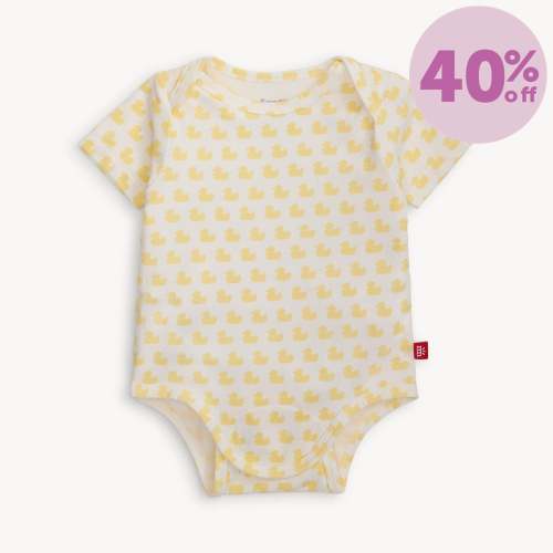 many ducks yellow CloudStretch™ magnetic bodysuit – Magnetic Me
