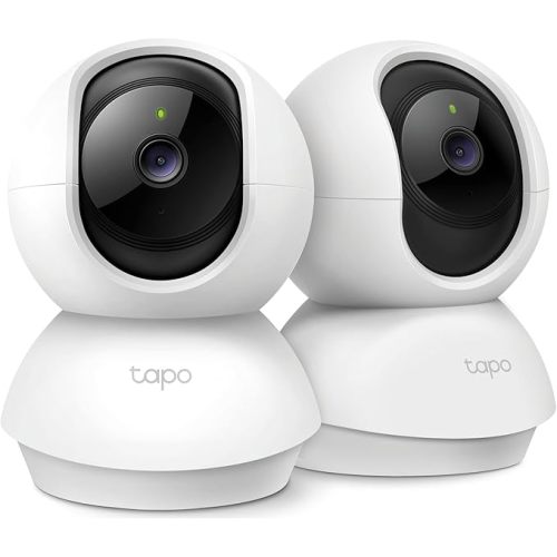 Tapo 2K Indoor Pan/Tilt Wired Security Camera - Works as a Baby Monitor & Pet Camera, Motion Detection, 2-Way Audio, Siren, Night Vision, Subscription-Free Local Storage or Optional Cloud, C210
