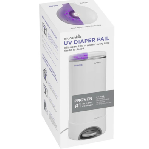 UV Sterilizing Diaper Pail | Baby Diapering & Nursery Essentials | Munchkin