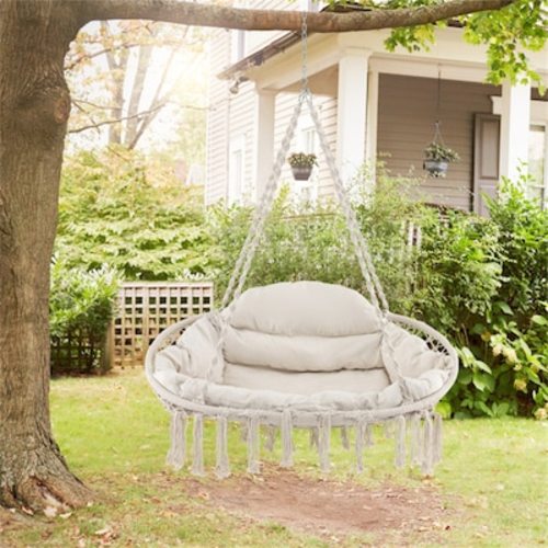 BABOOM hammock Beige Rope Hammock BOM-11760BE-OR at Lowes.com
