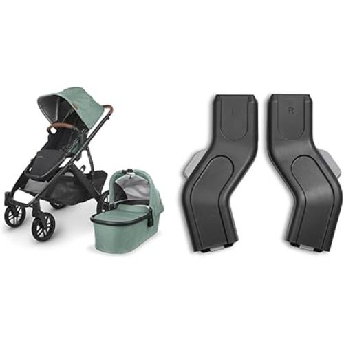 UPPAbaby Vista V2 Stroller/Convertible Single-to-Double System/Bassinet, Toddler Seat, Bug Shield & Car Seat Adapters (Maxi-COSI, Nuna, Cybex, & Besafe)