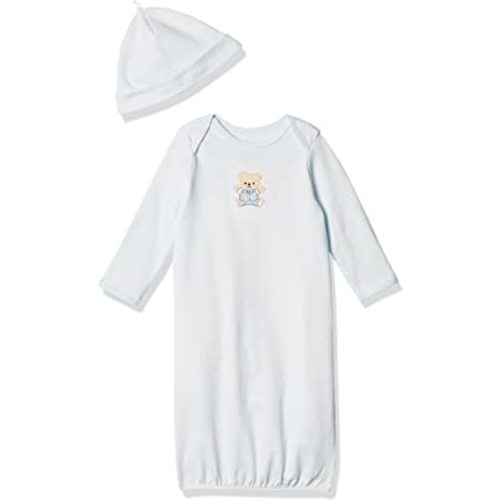 Little Me 2-Piece Boys' Infant Nightgown & Hat Sets, 0-3 Months