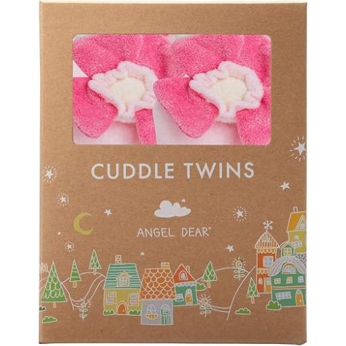 Angel Dear Twin Set 2 pcs Blankies Box. (Pink Flower)