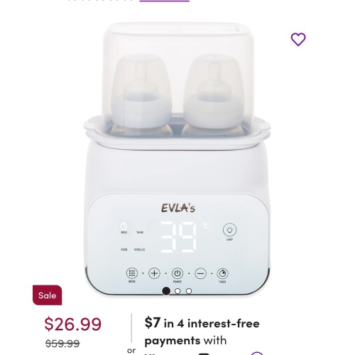 EVLA'S Evlas Baby Bottle Warmer, Multi-function Feeding Bottle Warmer, Fast And Accurate Breastmilk And Formula Milk Warmer With Timer, Defrost, Keep Warm, Baby Food Jar Heating Functions | Wayfair