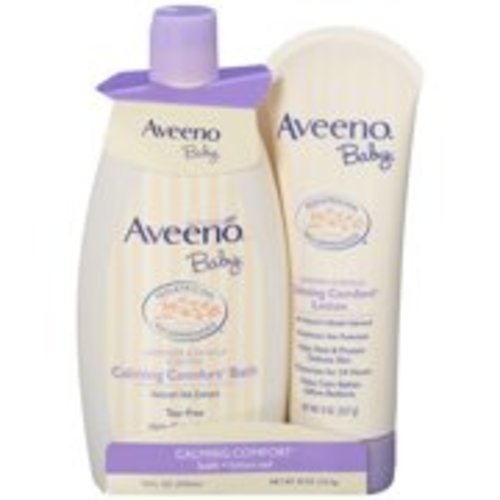 Aveeno Baby Calming Comfort Bath & Lotion Set for Bedtime, 2 Items