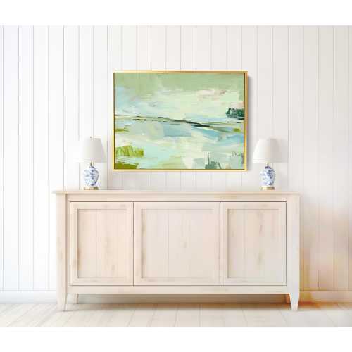 Blue and Green Abstract Art Print, Grandmillennial Wall Art, Frame Wall Art, Canvas Art Abstract, Coastal Wall Art, Large Abstract Painting