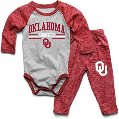 Wes and Willy Baby College Sports Fan Long Sleeve One Piece and Pant Set