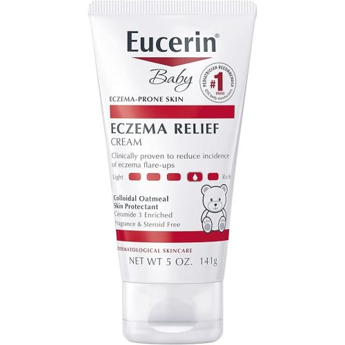 Eucerin Baby Eczema Relief Body Cream, Steroid & Fragrance Free for 3+ Months of Age, 5 oz. Tube