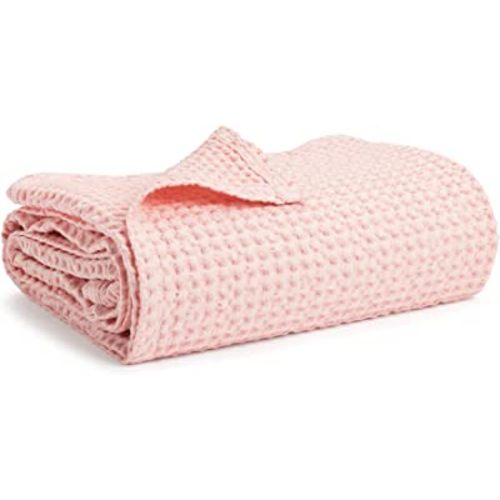 Simka Rose Waffle Baby Blanket - Soft Breathable Cotton Swaddle for Nursery, Stroller & Crib - Receiving Blanket for Boys & Girls, Gender Neutral Toddler