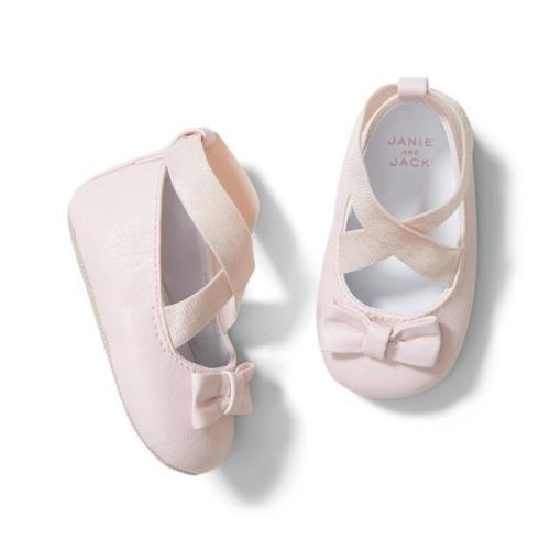 Newborn Petal Pink Ballet Crib Shoe by Janie and Jack