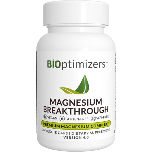 Magnesium Breakthrough Supplement 4.0 - Has 7 Forms of Magnesium: Glycinate, Malate, Citrate, and More - Natural Sleep and Brain Supplement - 30 Capsules