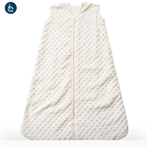 Cream Plushy Dot Velboa Wearable Baby Blanket HALO -Medium