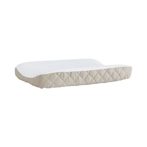 European Linen Terry Changing Pad Cover, Flax
