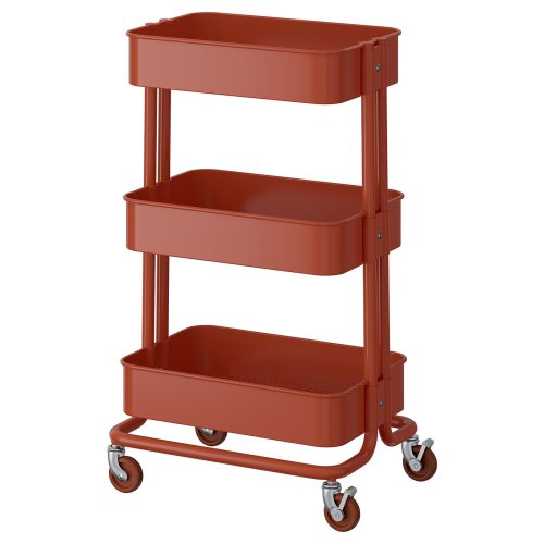 RÅSKOG Utility cart - Red-Brown