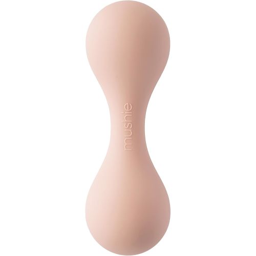 mushie Silicone Baby Shaker Rattle Toy | Ages 3+ Months (Blush)