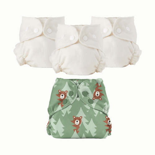 Essembly Organic Cloth Diaper Bundle Starter – Size One 7-17lbs
