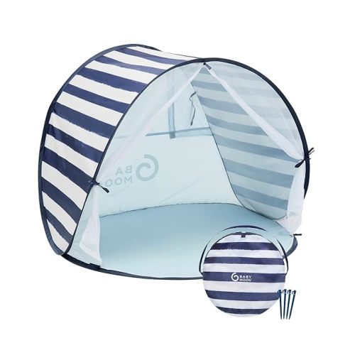 Babymoov Baby Anti UV Tent, Sun Protection UPF 50+, Pop Up Play Tent and Sun Shade, Marine (Summer 2025 Edition)