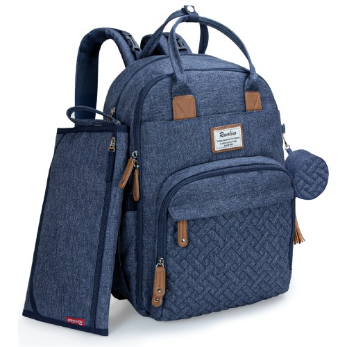 Ruvalino Neutral All-in-One Baby Bags - Denim Blue