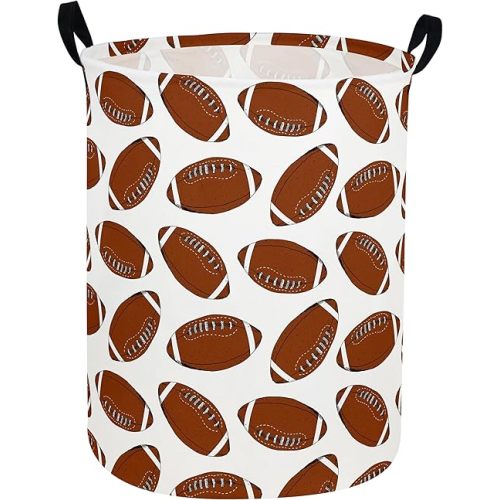 Kids Laundry Hamper,Football Laundry Basket Collapsible Boys Storage Baskets for Home Decor,Office,Toy Organizer,(Football hamper