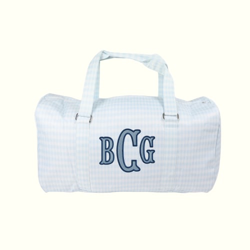 BCG Blue Gingham Applique Duffle