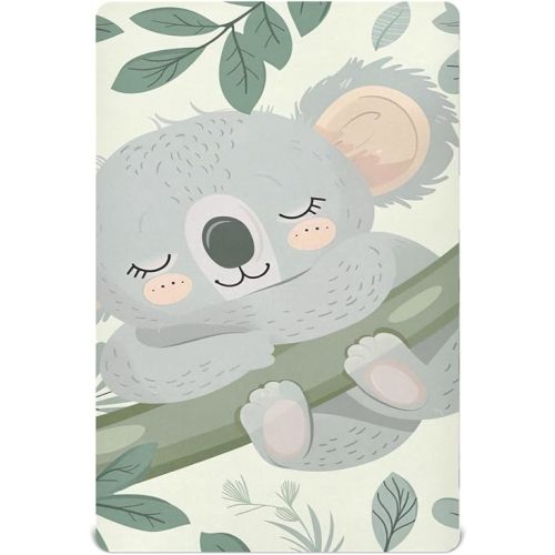 Sleeping Koala Crib Sheets for Boys Girls Soft Breathable Mini Crib Sheets for Baby 52" x 28"