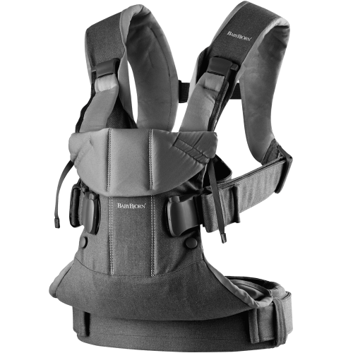 Baby Carrier One: Denim gray/Dark gray - Woven Mix