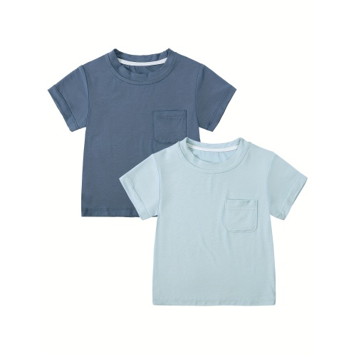infant comfy bamboo fiber t shirt toddler solid color casual - Temu