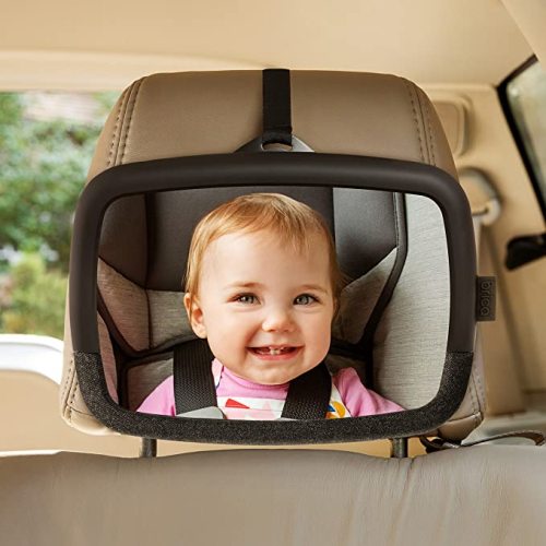 Munchkin® Brica® 360 Pivot Baby in-Sight® Wide Angle Adjustable Car Mirror, Crash Tested and Shatter Resistant, Black