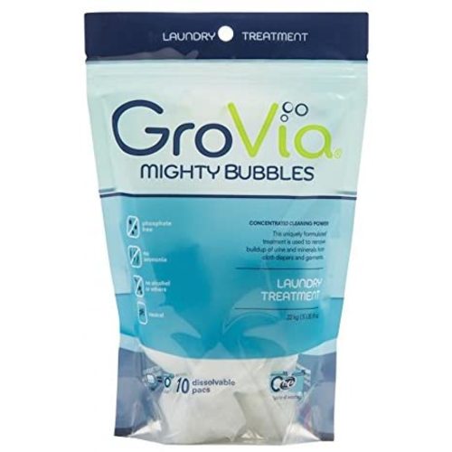 GroVia Mighty Bubbles Laundry Treatment for Baby Cloth Diapers (10 Count)
