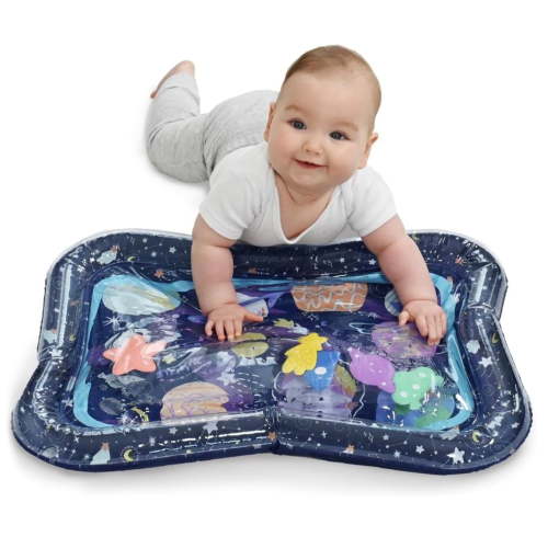 The Peanutshell Space Tummy Time Water Play Mat for Babies, 3 Months and Up