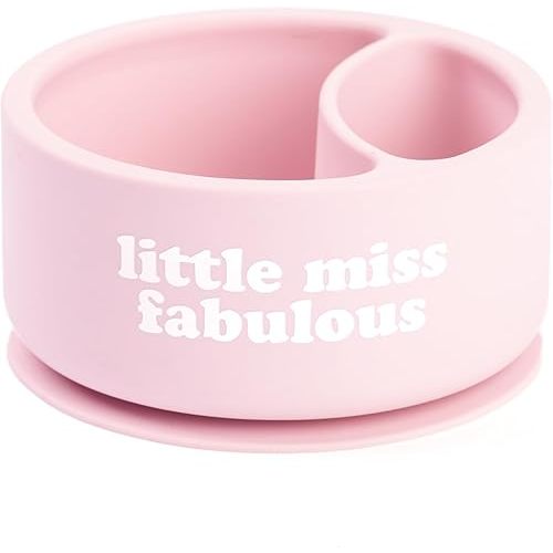 Silicone Suction Bowl for Toddlers and Babies by Bella Tunno, Food Grade BPA Free Silicone, Non Slip Suction Base, Microwave & Dishwasher Safe, Ideal Baby-Led Weaning & Self Feeding Bowl, Miss Mess